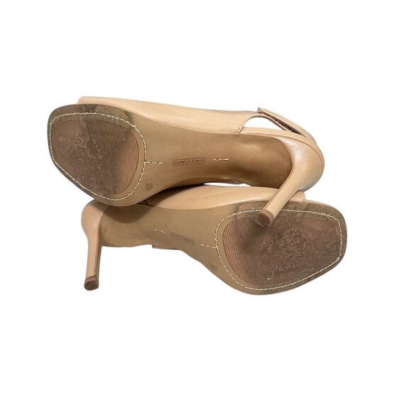 Vince Camuto Anglessi Leather Open Toe Heel Bootie women's size 9 - Picture 7 of 9